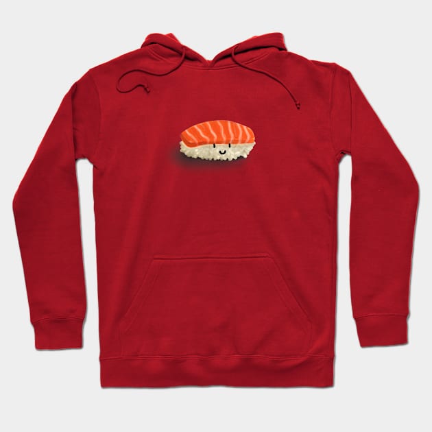 Salmon Nigiri Happy Hoodie by rainbirth